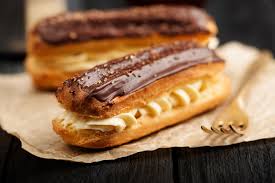 Chocolate éclair filled with cream – a classic French luxury pastry